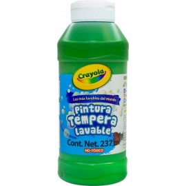 Pintura Témpera Lavable Verde Crayola 237 ml