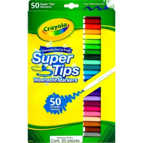 Marcadores Crayola Super Tips C/50