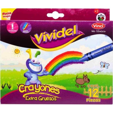 Crayones Extra Grueso Vividel c/12
