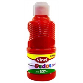 Pintura Para Dedos Lavable Vinci Naranja 237 ml