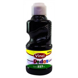 Pintura Para Dedos Lavable Vinci Negro 237 ml