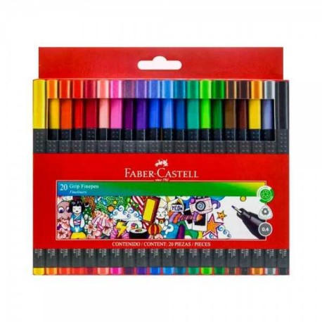 Rotuladores Faber Castell Grip Finepen c/20