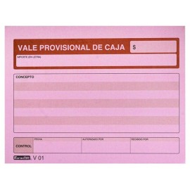 Vale Provisional de Caja