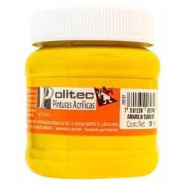 Pintura Acrílica Amarillo Claro Politec 250 ml