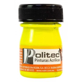 Pintura Acrílica Amarillo Fluorescente Politec 20 ml