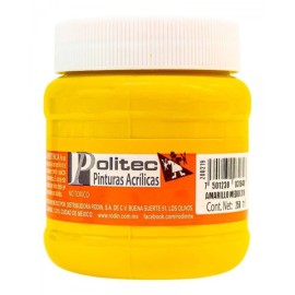 Pintura Acrílica Amarillo Medio Politec 250 ml