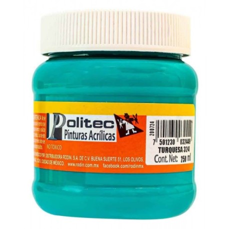 Pintura Acrílica Turquesa Politec 250 ml