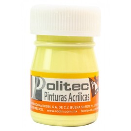 Pintura Acrílica Amarillo Pastel Politec 20 ml