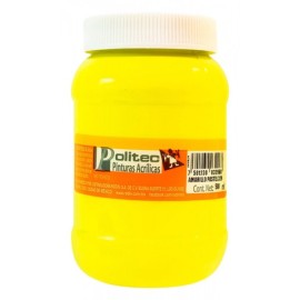 Pintura Acrílica Amarillo Pastel Politec 500 ml