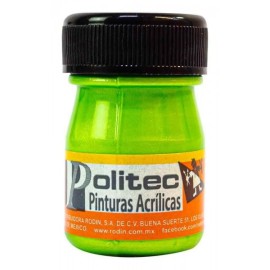 Pintura Acrílica Verde Hoja Nacarada Politec 20 ml