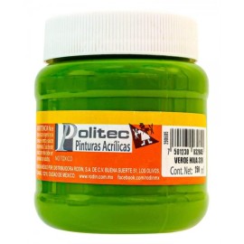 Pintura Acrílica Verde Hoja Politec 250 ml