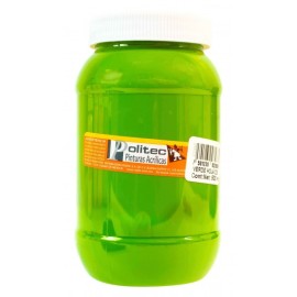 Pintura Acrílica Verde Hoja Politec 500 ml