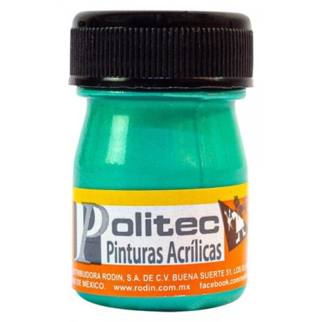 Pintura Acrílica Verde Nacarada Politec 20 ml