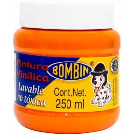 Pintura Vinílica Lavable Naranja Bombin 250 ml