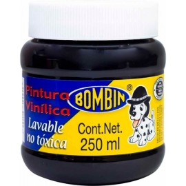 Pintura Vinílica Lavable Negro Bombin 250 ml