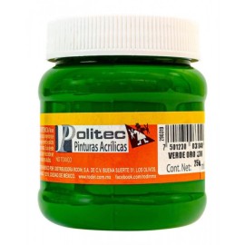 Pintura Acrílica Verde Oro Politec 250 ml