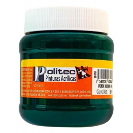 Pintura Acrílica Verde Oscuro Politec 250 ml