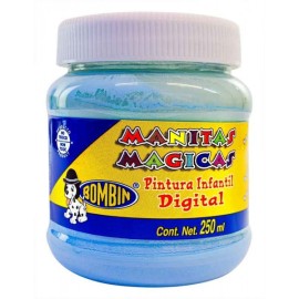 Pintura Digital Manitas Mágicas Bombin Azul Pastel 250 ml