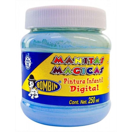Pintura Digital Manitas Mágicas Bombin Azul Pastel 250 ml