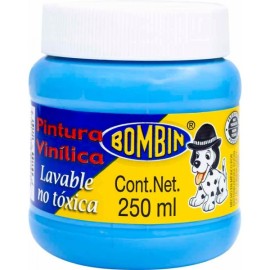 Pintura Vinílica Lavable Azul Claro Bombin 250 ml