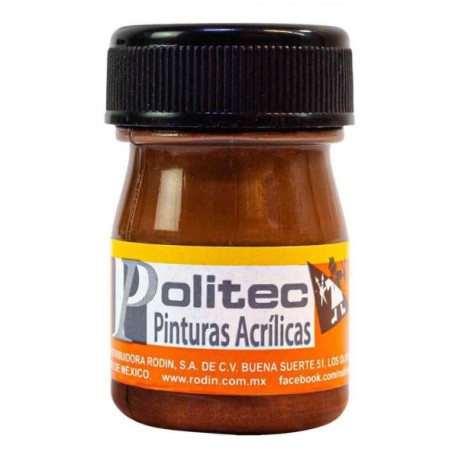 Pintura Acrílica Café Nacarada Politec 20 ml