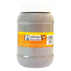 Pintura Acrílica Gris Politec 500 ml