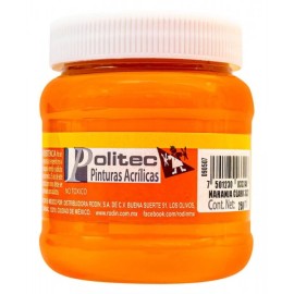 Pintura Acrílica Naranja Claro Politec 250 ml