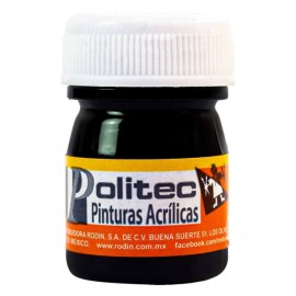 Pintura Acrílica Negro Intenso Politec 20 ml