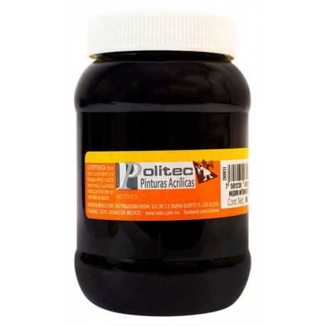 Pintura Acrílica Negro Intenso Politec 500 ml