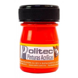 Pintura Acrílica Rojo Fluorescente Politec 20 ml