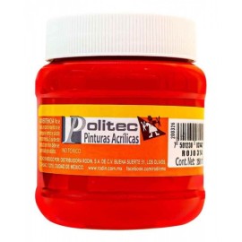 Pintura Acrílica Rojo Politec 250 ml