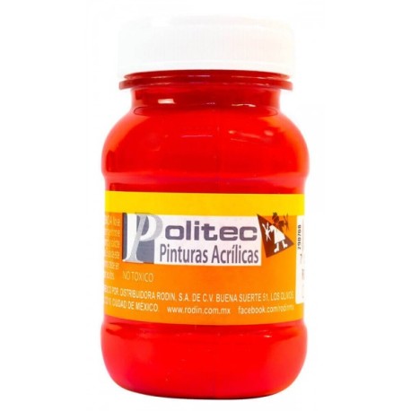 Pintura Acrílica Rojo Toluidina Politec 100 ml