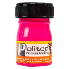 Pintura Acrílica Rosa Fluorescente Politec 20 ml