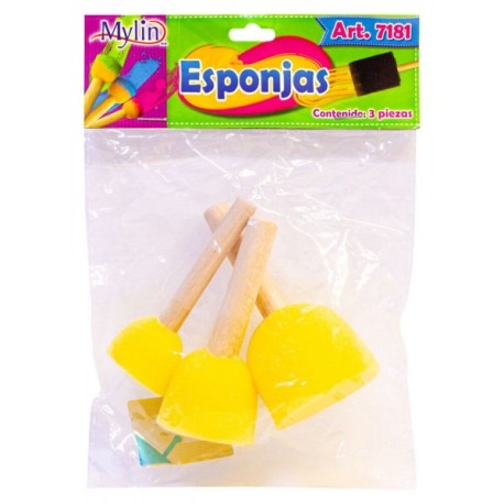 Esponja con Mango Surtido c/3