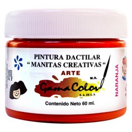 Pintura Dactilar Gama Color Naranja 60 ml