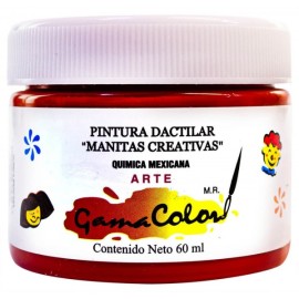 Pintura Dactilar Gama Color Rojo 60 ml