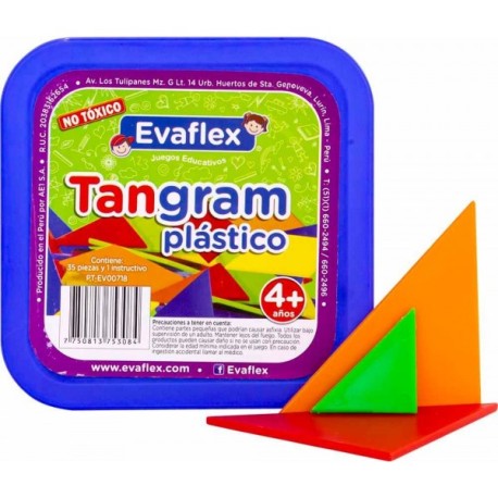 Tangram de Plástico con 35 piezas Evaflex