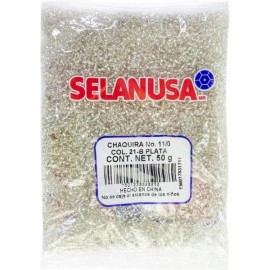 Chaquira 50 gr Plata