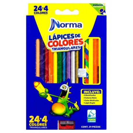 Colores Norma Plus Triangular 24+4