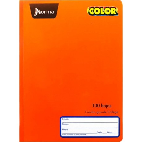 Cuaderno College Cosido Cuadro Chico Norma Color 360°