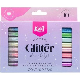 Marcadores Kiut Glitter c/10