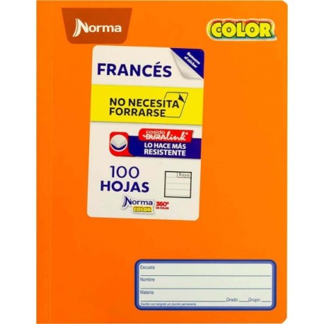 Cuaderno Francés Cosido Cuadro Chico Norma Color 360°