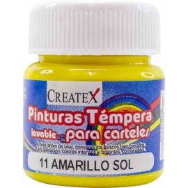 Pintura Createx Témpera Lavable Amarillo 30 ml