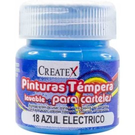 Pintura Createx Témpera Lavable Azul Eléctrico 30 ml