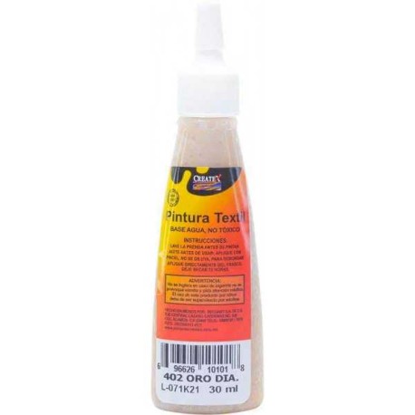 Pintura Textil Createx 30 ml Oro Diamantado