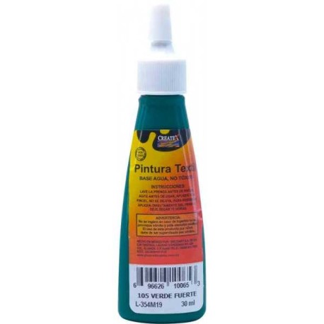 Pintura Textil Createx 30 ml Verde Fuerte