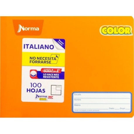 Cuaderno Italiano Cosido Doble Raya Norma Color 360°