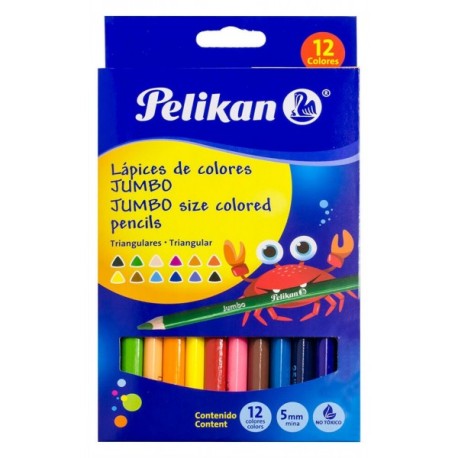 Colores Jumbo Triangular Pelikan c/12