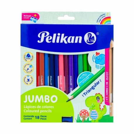 Colores Pelikan Jumbo Triangular c/18