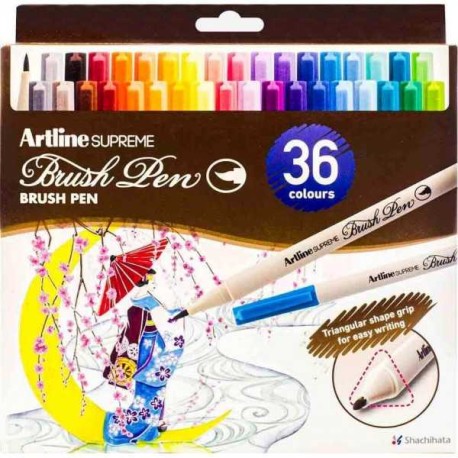 Marcador Tipo Pincel Artline Supreme Brush Pen c/36